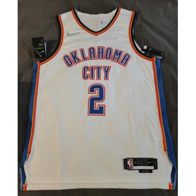 Oklahoma City Thunder Shai Gilgeous-Alexander 2 OKC Jersey White