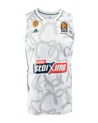 Panathinaikos 2022-23 Away Basketball Jersey White