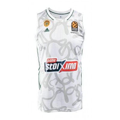 Panathinaikos 2022-23 Away Basketball Jersey White