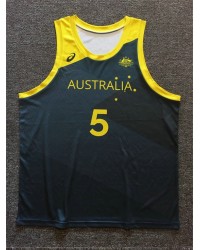 Patty Mills 5 Team 2022 Australia Basketball Jersey Navy