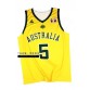 Patty Mills 5 Team Australia Basketball Jersey Yellow