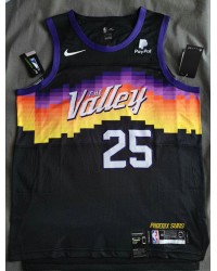 Phoenix Suns 25 Bridges 20-21 City Edition Jersey Black player version