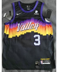 Phoenix Suns 3 Paul 20-21 City Edition Jersey Black player version