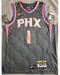 Phoenix Suns Booker 1 2019 Statement Edition Jersey Black player version