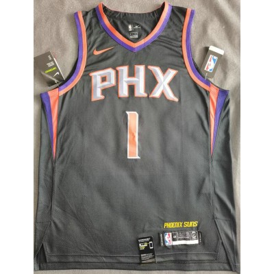 Phoenix Suns Booker 1 2019 Statement Edition Jersey Black player version