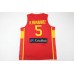 Rudy Fernandez 5 Spain 2022 FIBA EuroBasket Final Away Red Jersey