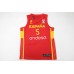 Rudy Fernandez 5 Spain 2022 FIBA EuroBasket Final Away Red Jersey