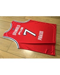 Spanoulis 7 Olympiakos Piraeus 2020-21 Basketball Jersey Red