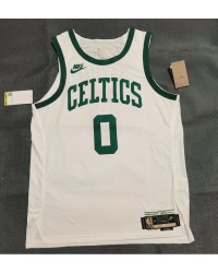 Tatum 0 Celtics 75th Anniversary Jersey white player version