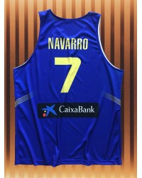 Throwback Carlos Navarro 7 Spain Espana Basketball Jersey