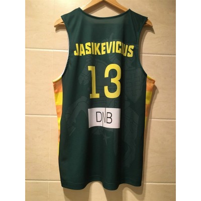 Throwback Sarunas Jasikevicius 13 Team Lietuva Basketball Jersey