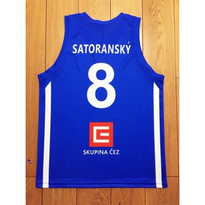 Tomas Satoransky 8 FIBA World Cup 2019 Team Czech Basketball Jersey Blue