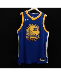 Warriors 30 Curry player version jersey Blue