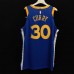 Warriors 30 Curry player version jersey Blue