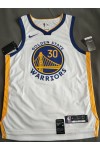 Warriors 30 Curry player version jersey white