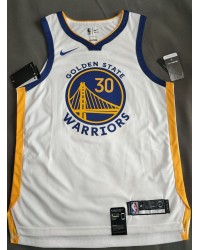 Warriors 30 Curry player version jersey white