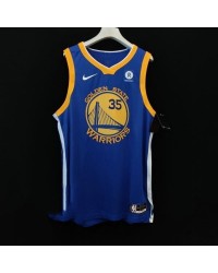 Warriors 35 Durant player version jersey Blue