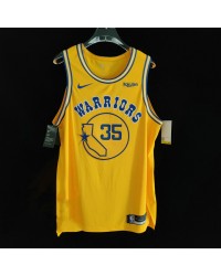 Warriors jersey yellow Durant 35 player version