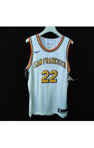 Warriors retro jersey 22 Wiggins white player version