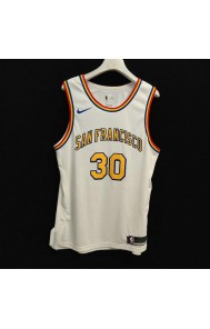 Warriors retro jersey 30 Curry white player version