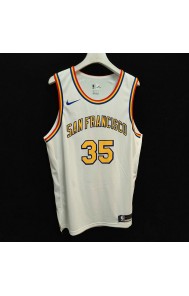 Warriors retro jersey Durant 35 white player version