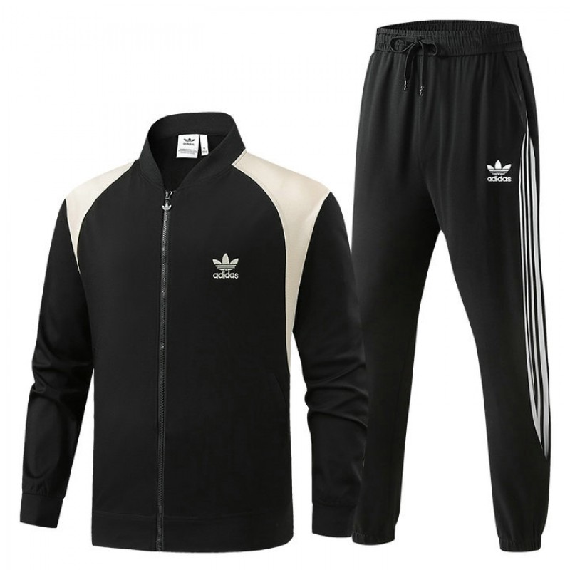 2025 black and red adidas tracksuit