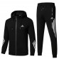 2025 black and white adidas tracksuit